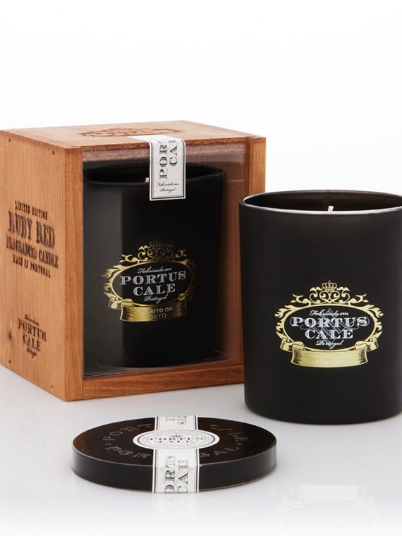 Portus Cale red Ruby Aromatic candle Wooden Box