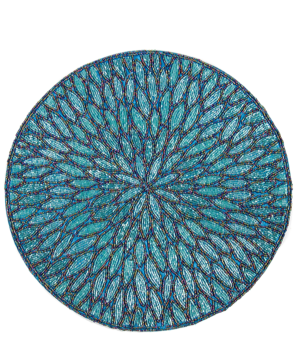 Turquoise beaded placemat Maven HK