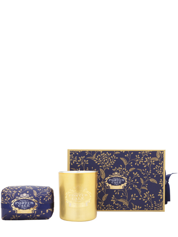 Portus-Cale-Festive-Blue-Candle-&-Soap-Gift-Set-–-Gold-Glass